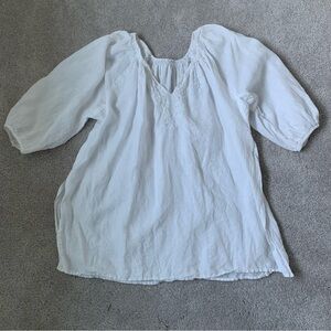 White Women's Top Linen